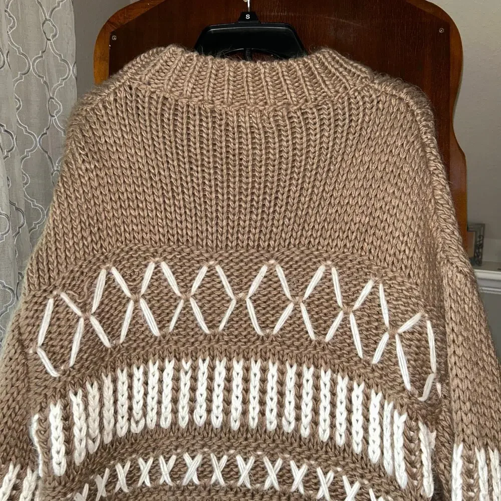 Talisman Colorado Knit sweater S/M billowed sleeves chunky oversized